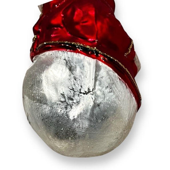 Blown Glass Snowman Christmas Ornament 4" Red Jacket Soldier Retro Collectible - Picture 3 of 9